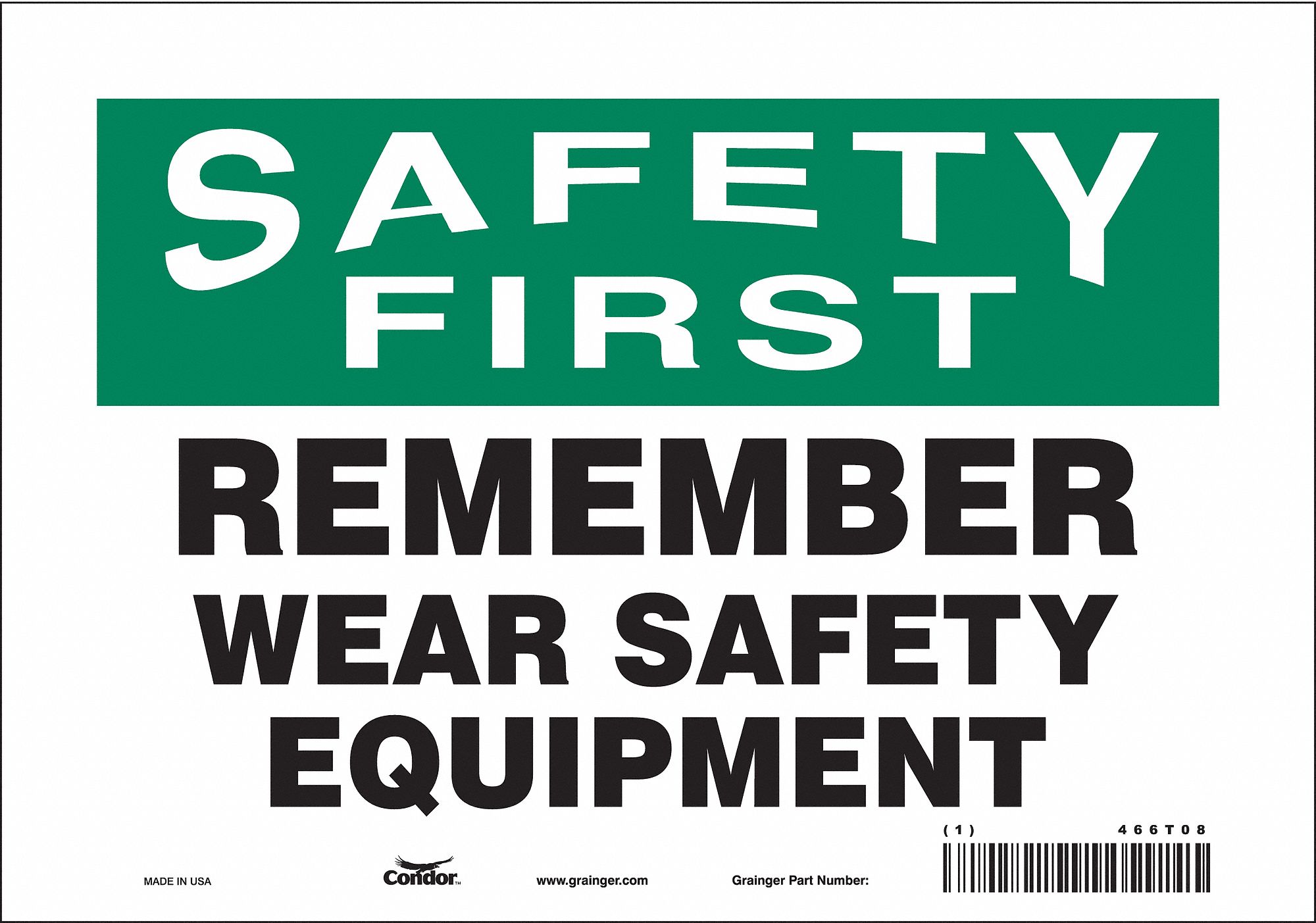 Safety Sign: Vinyl, Adhesive Sign Mounting, 7 in x 10 in Nominal Sign Size, Not Retroreflective