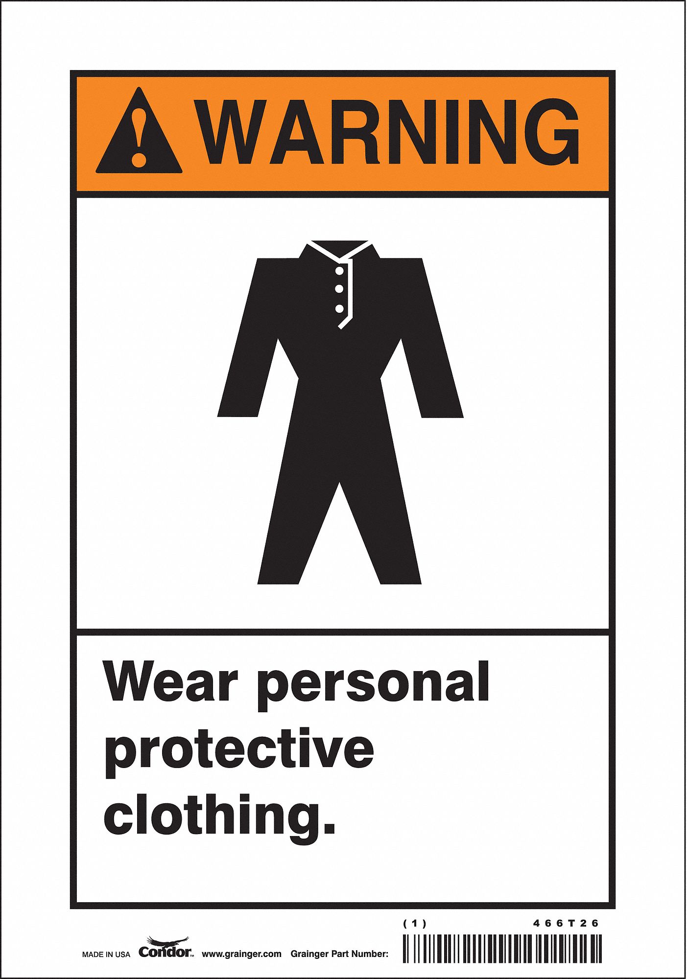 Safety Sign: Vinyl, Adhesive Sign Mounting, 10 in x 7 in Nominal Sign Size, Not Retroreflective