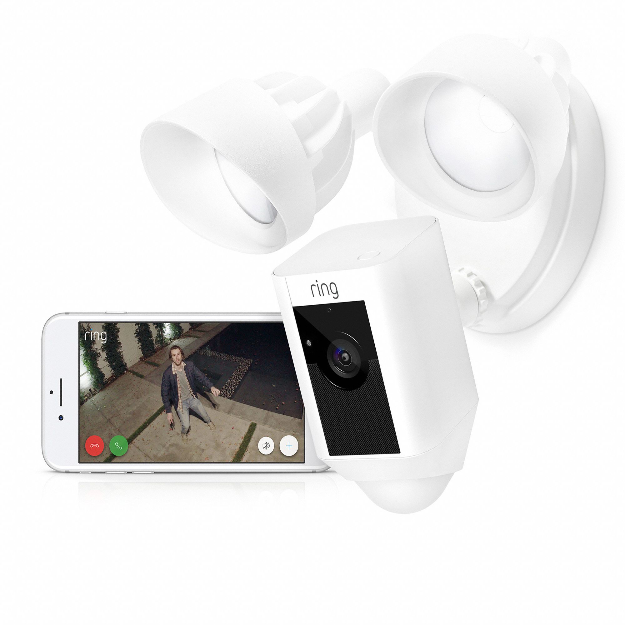 RING Wireless Camera, Outdoor, 1080p, White Body 466T308SF1P7WEN0