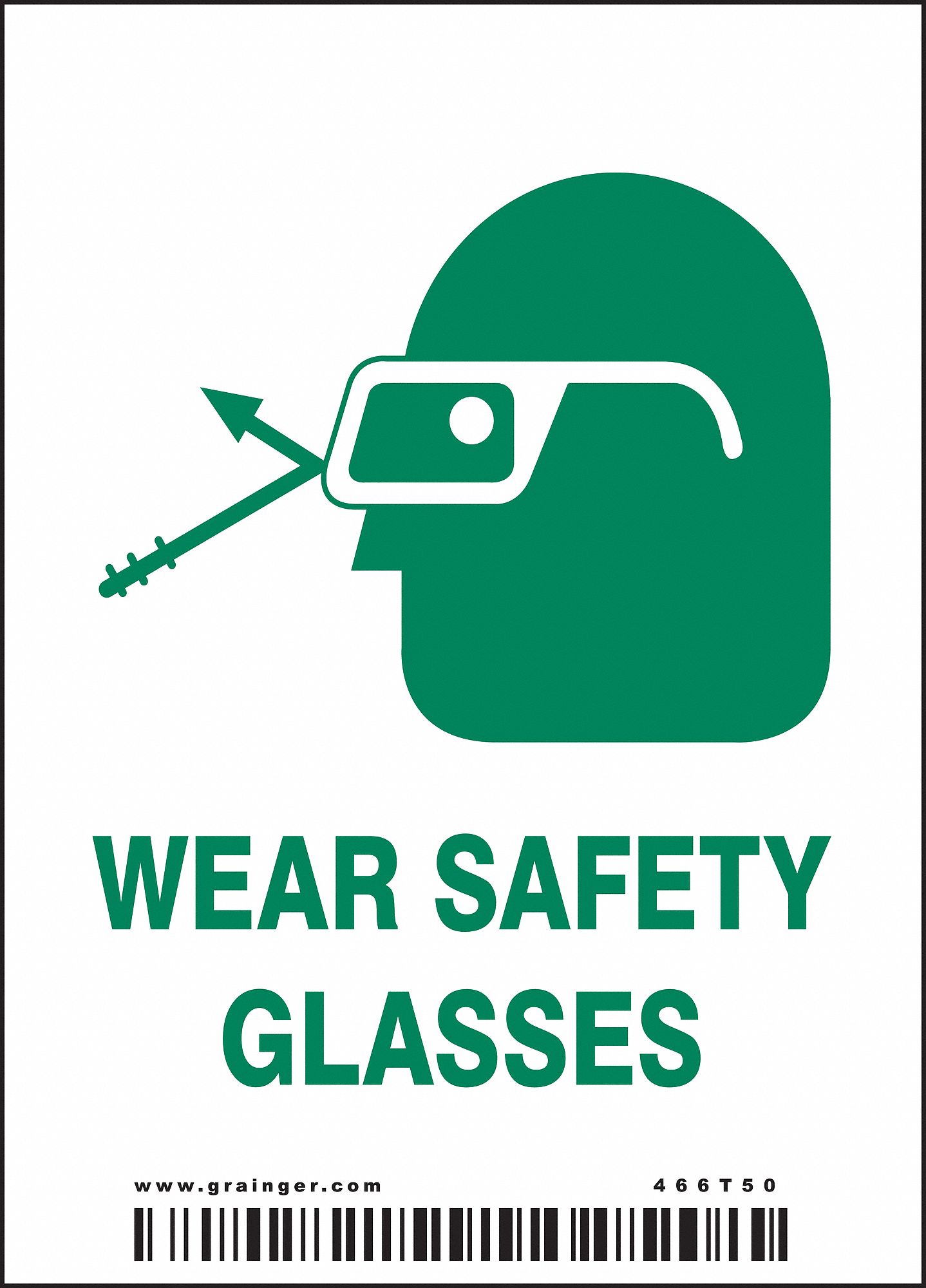 Safety Sign, 4in x 2.875in, Vinyl, PK25