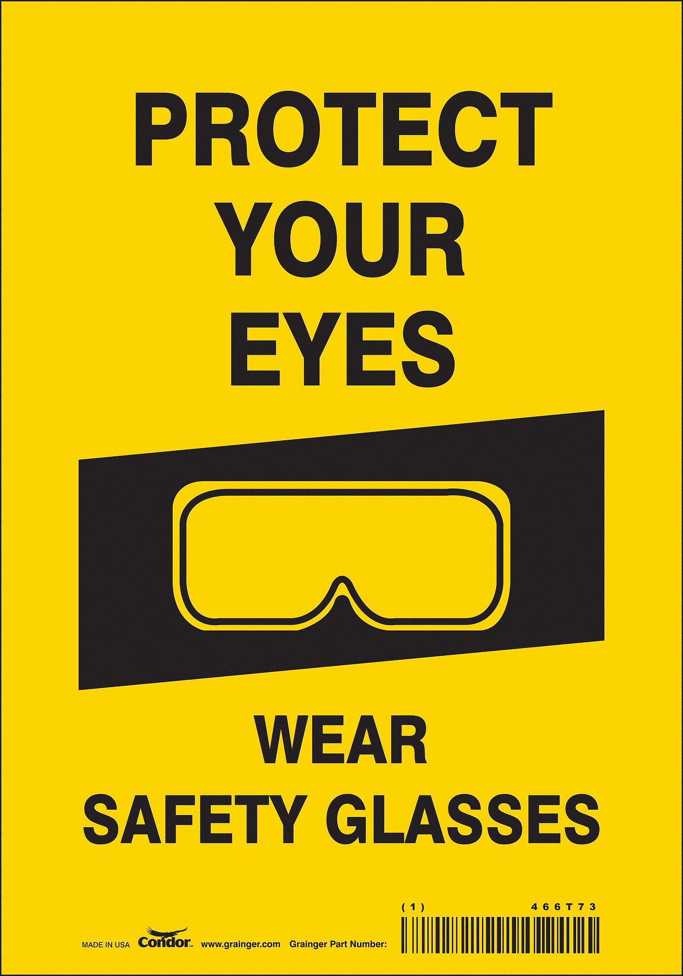 Safety Sign: Vinyl, Adhesive Sign Mounting, 10 in x 7 in Nominal Sign Size, Not Retroreflective