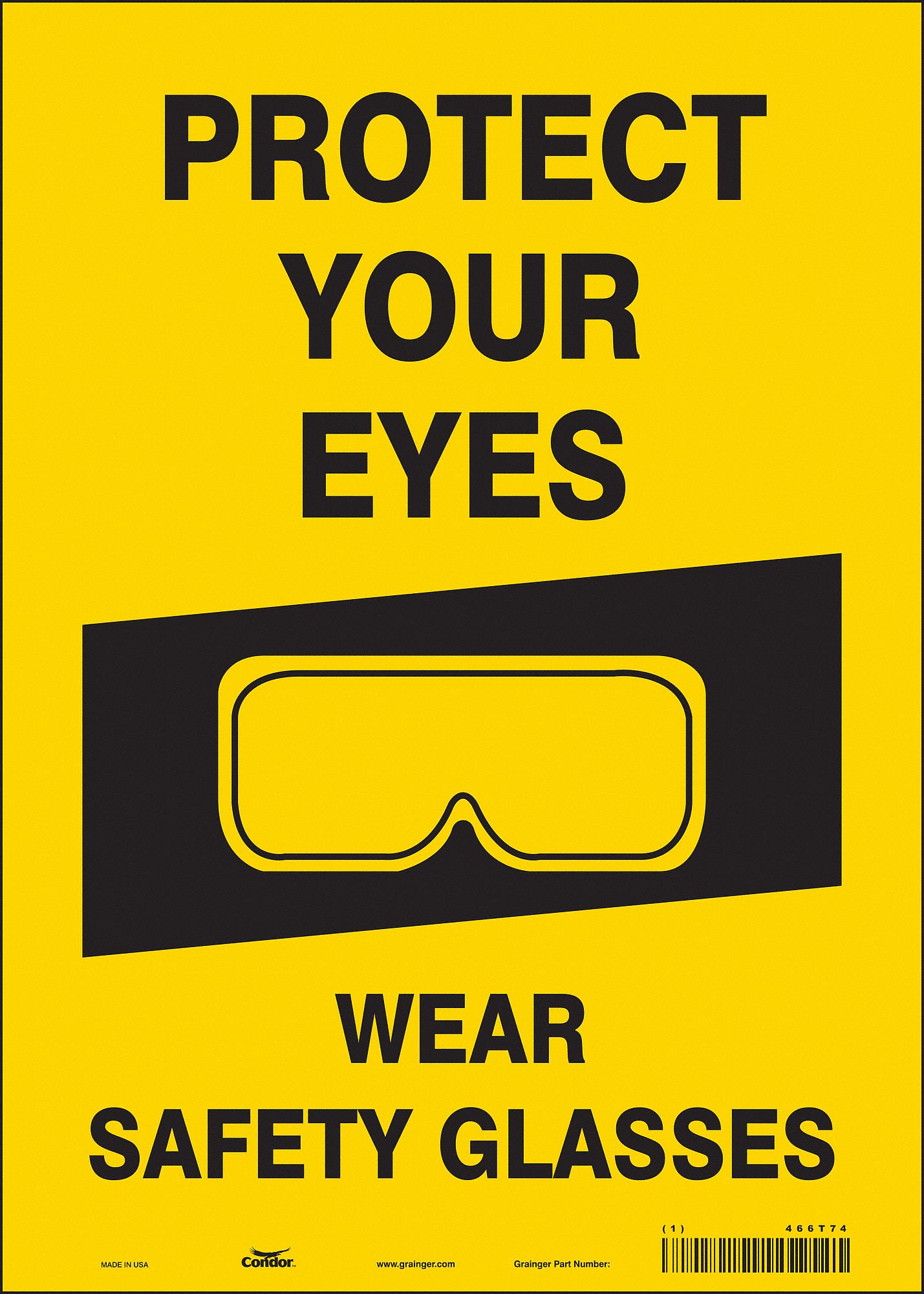 Safety Sign: Vinyl, Adhesive Sign Mounting, 14 in x 10 in Nominal Sign Size, Not Retroreflective