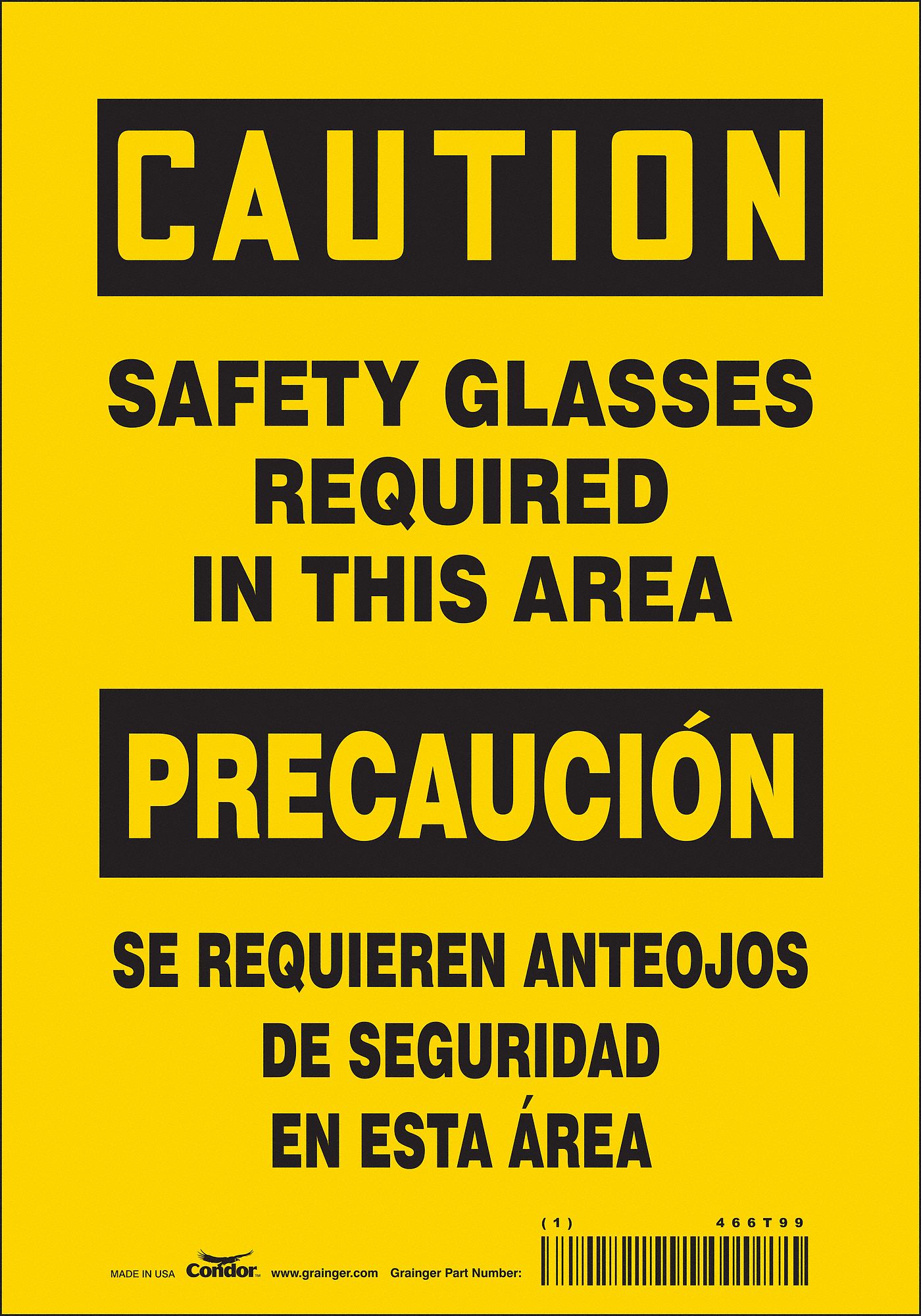 Safety Sign: Vinyl, Adhesive Sign Mounting, 10 in x 7 in Nominal Sign Size, Not Retroreflective