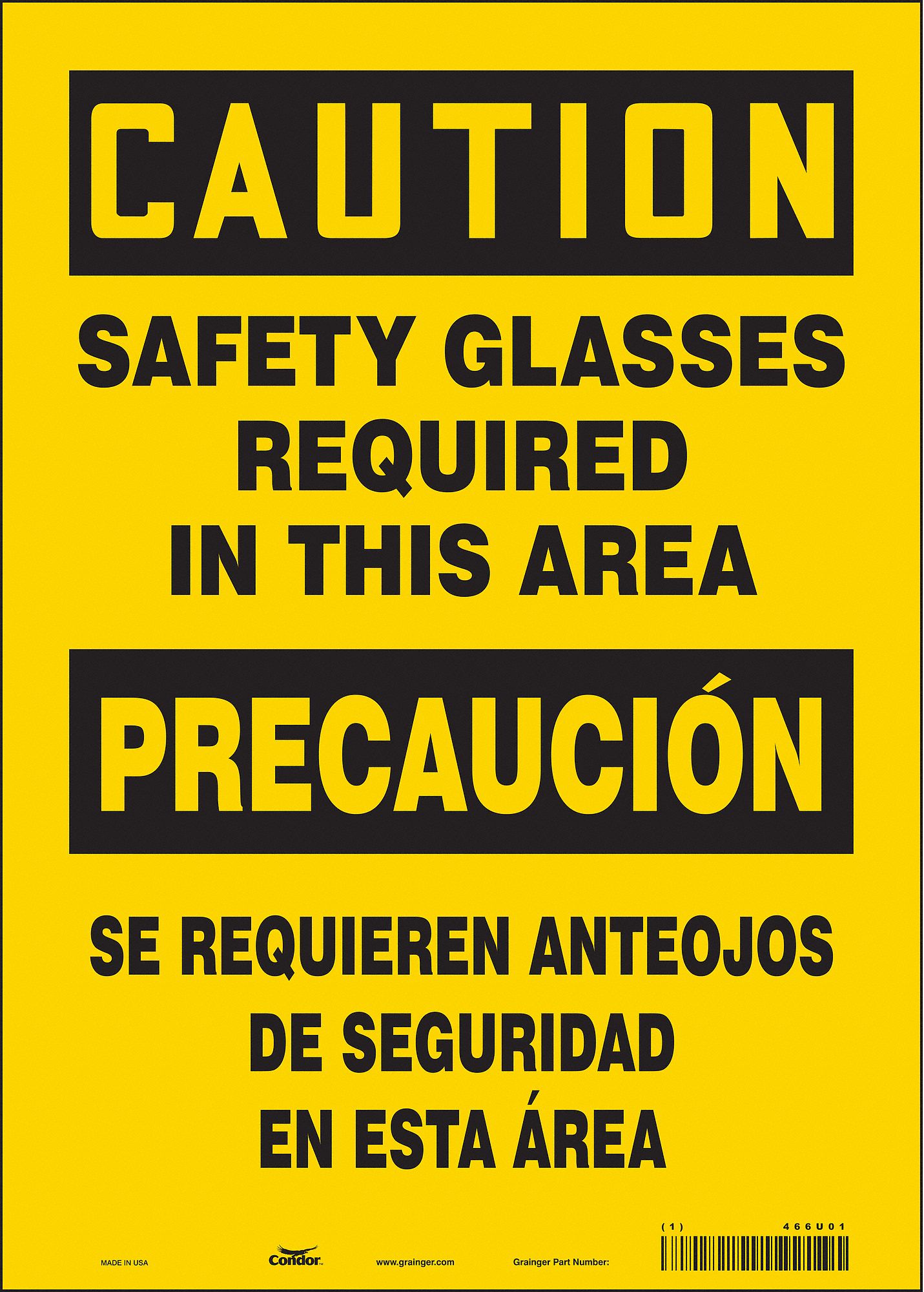 Safety Sign: Vinyl, Adhesive Sign Mounting, 14 in x 10 in Nominal Sign Size, Not Retroreflective