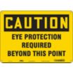 Caution: Eye Protection Required Beyond This Point Signs