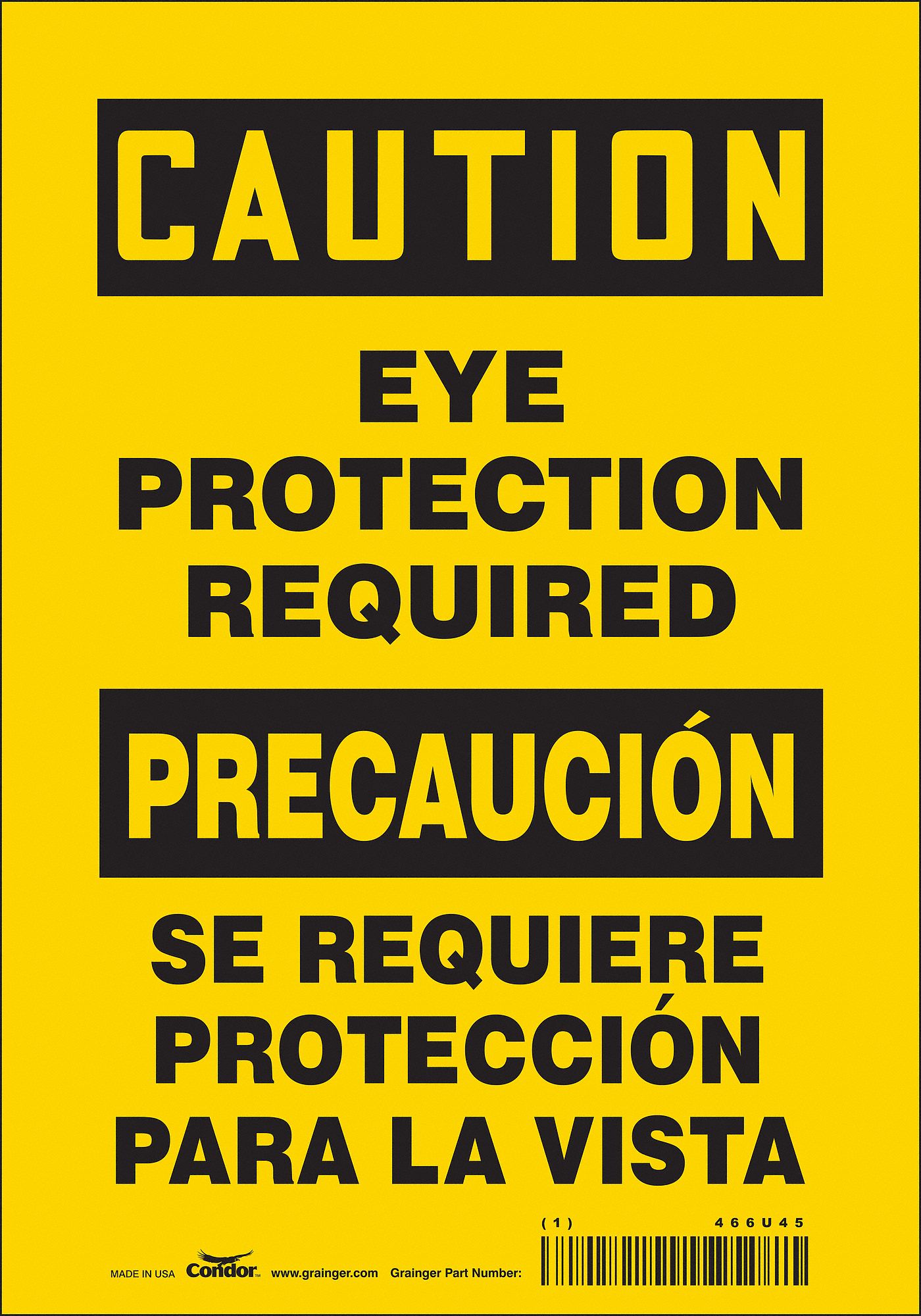 Safety Sign: Vinyl, Adhesive Sign Mounting, 10 in x 7 in Nominal Sign Size, Not Retroreflective