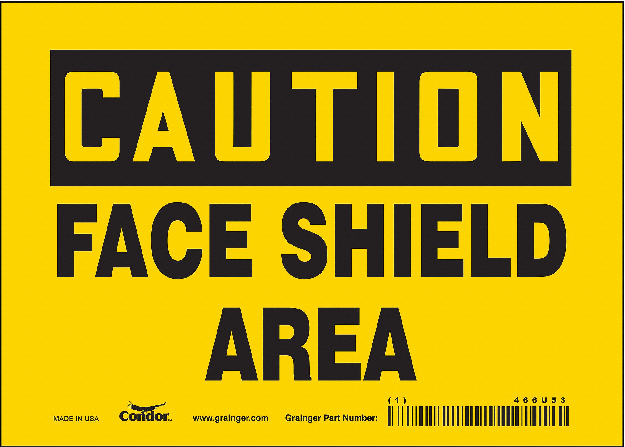 Safety Sign: Vinyl, Adhesive Sign Mounting, 5 in x 7 in Nominal Sign Size, Not Retroreflective