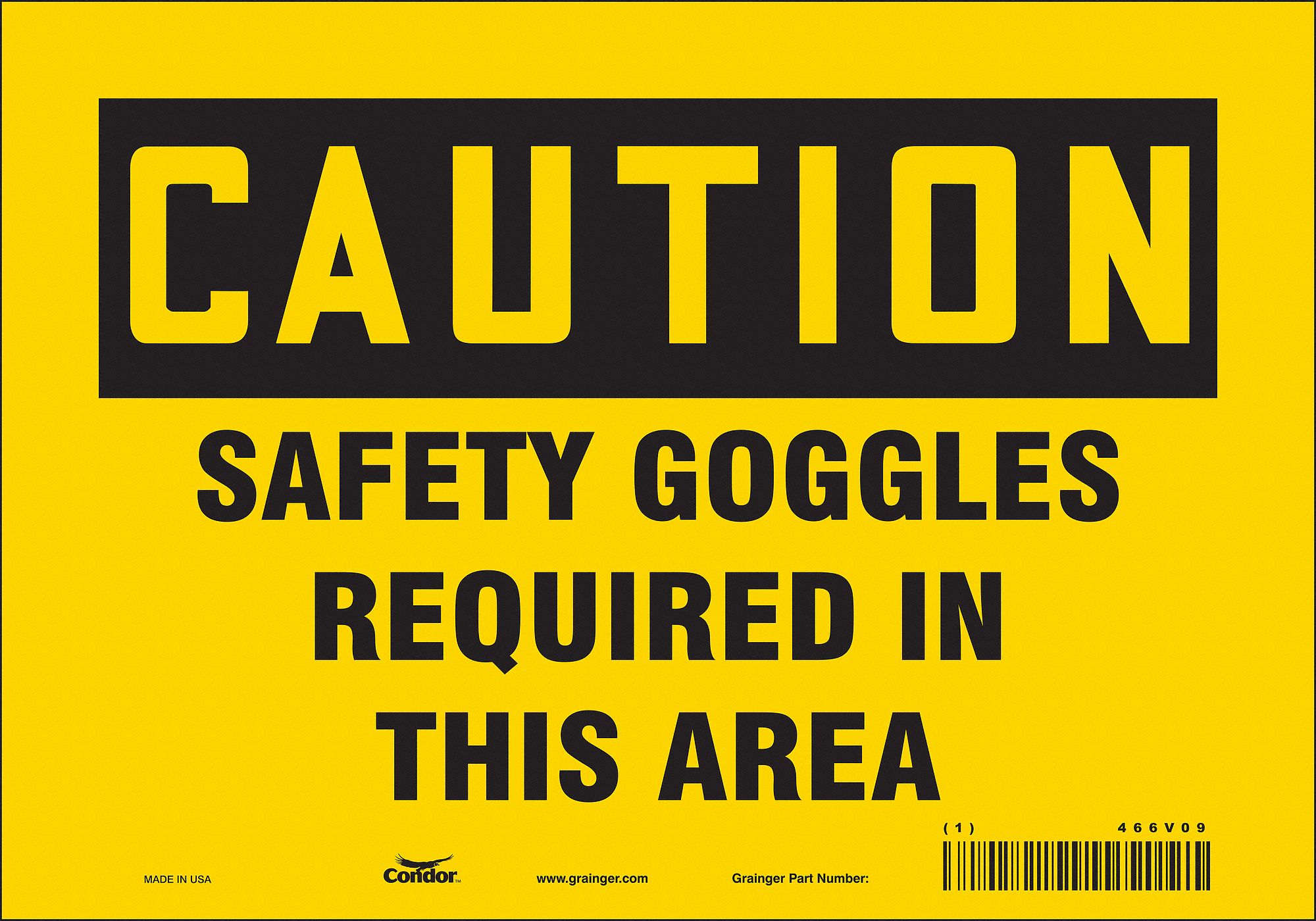 Safety Sign: Vinyl, Adhesive Sign Mounting, 7 in x 10 in Nominal Sign Size, Not Retroreflective