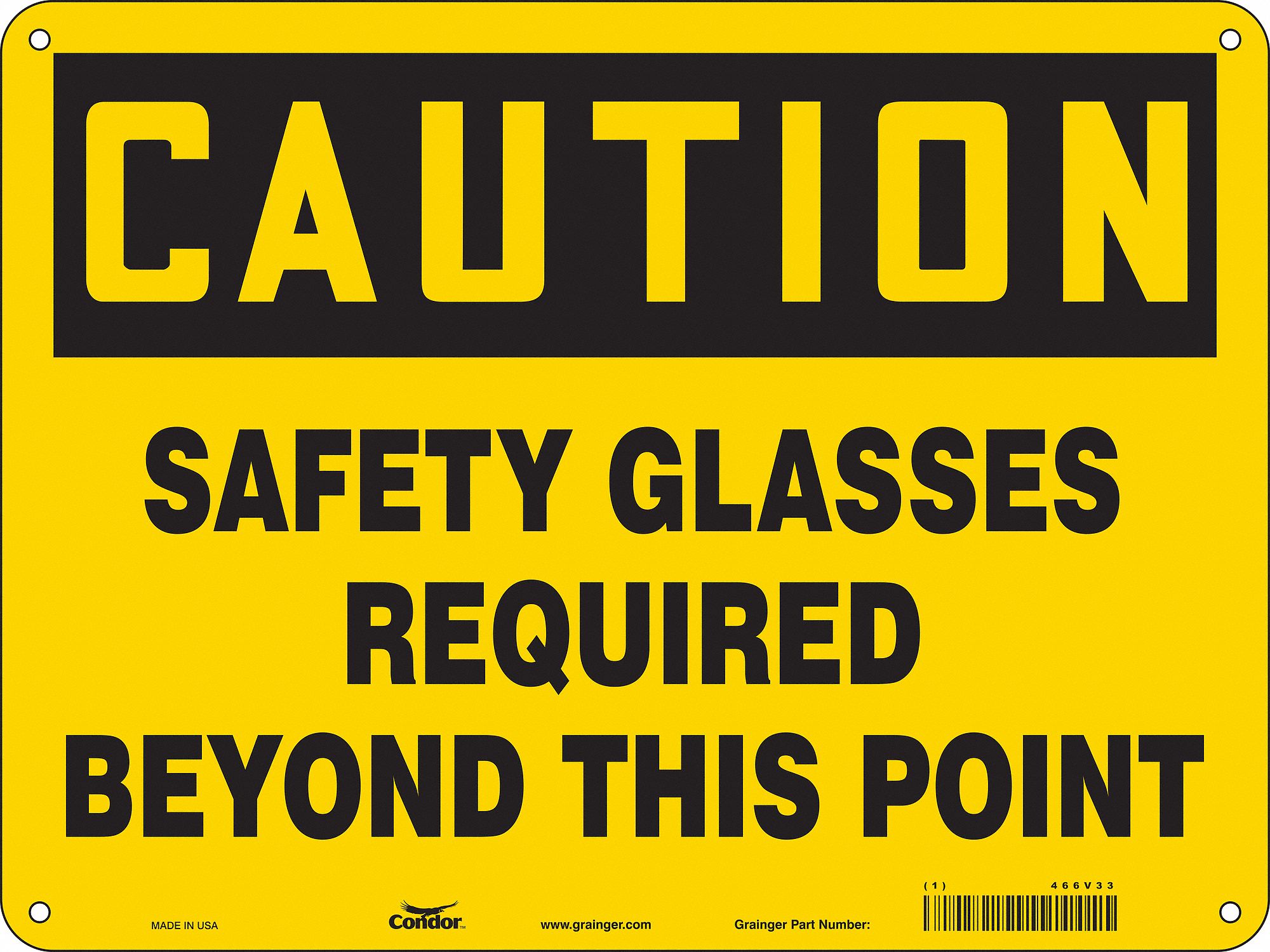 Safety Sign, 18 in x 24 in, Aluminum