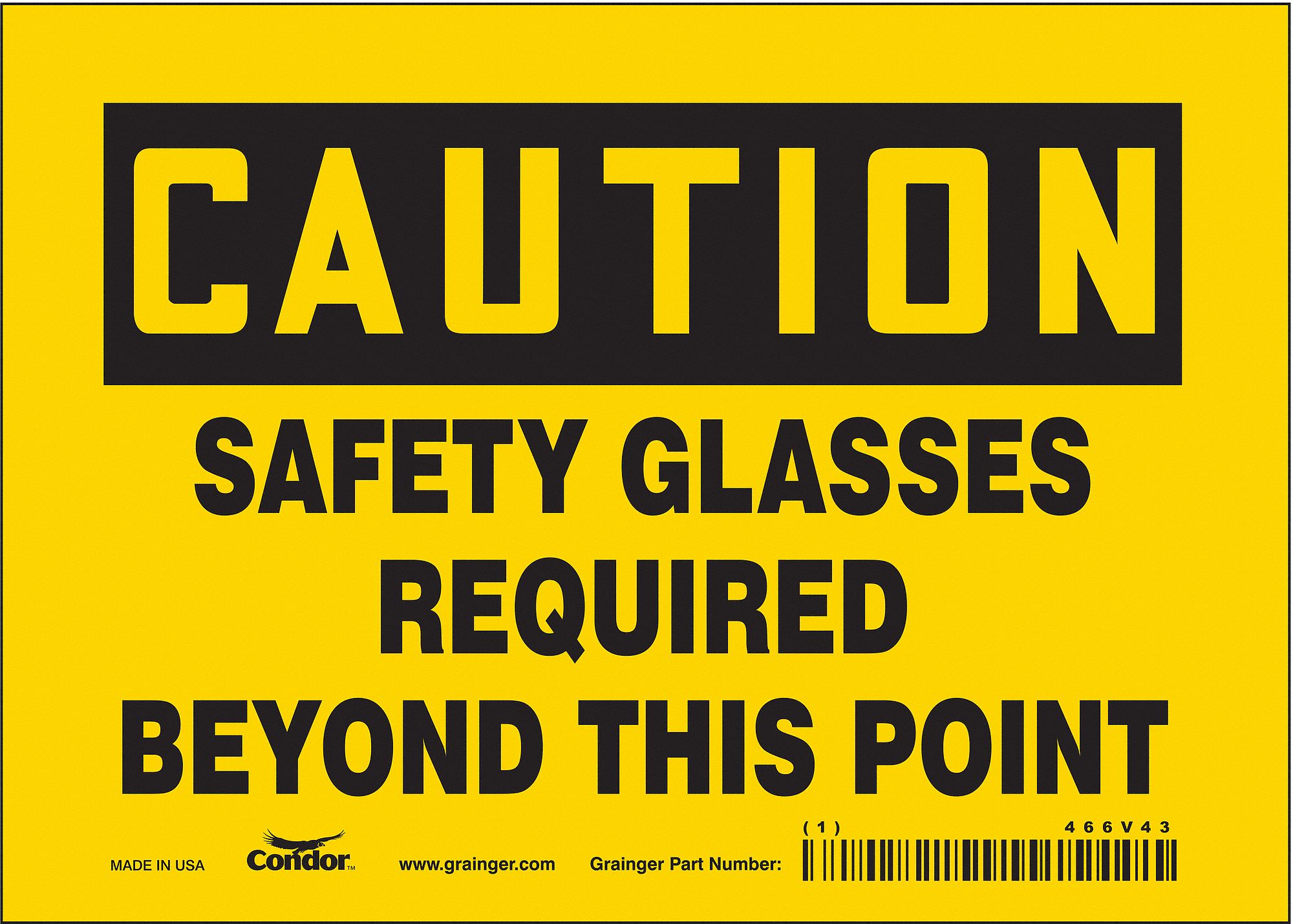 PANNEAU SECURITE,5PO X 7PO,VINYLE