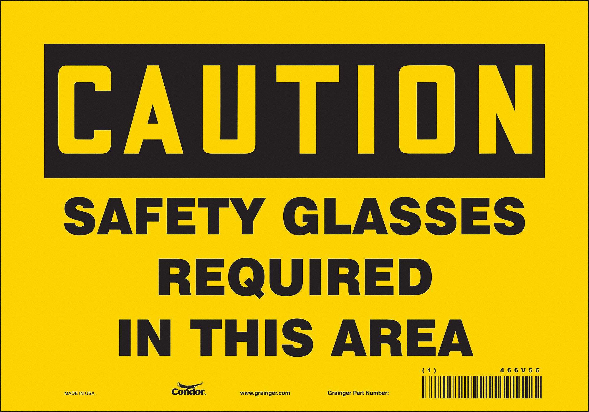 Safety Sign: Vinyl, Adhesive Sign Mounting, 7 in x 10 in Nominal Sign Size, Not Retroreflective