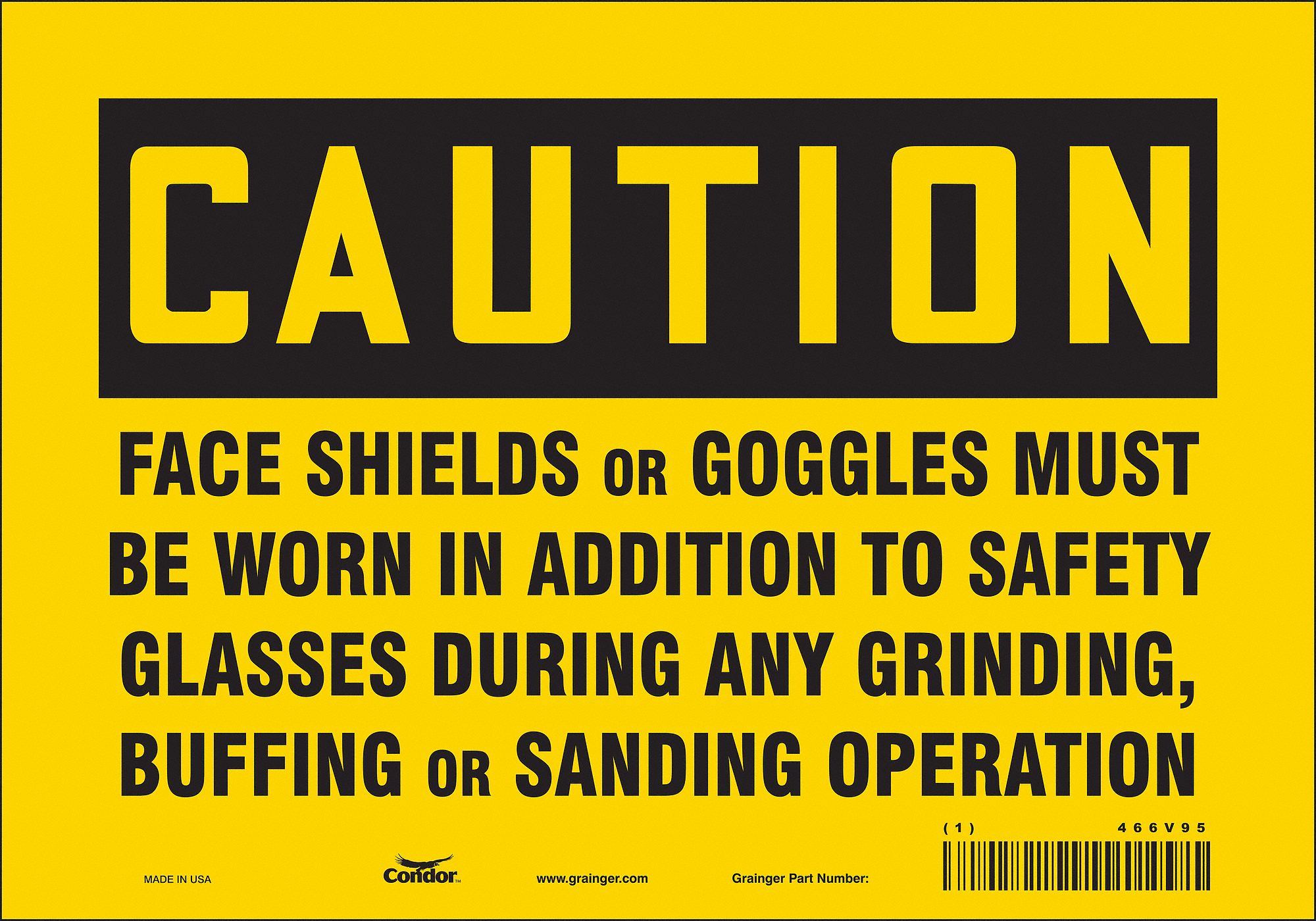 Safety Sign: Vinyl, Adhesive Sign Mounting, 7 in x 10 in Nominal Sign Size, Not Retroreflective