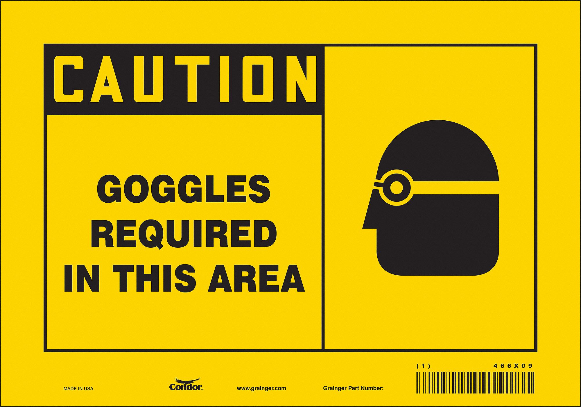 Safety Sign: Vinyl, Adhesive Sign Mounting, 7 in x 10 in Nominal Sign Size, Not Retroreflective