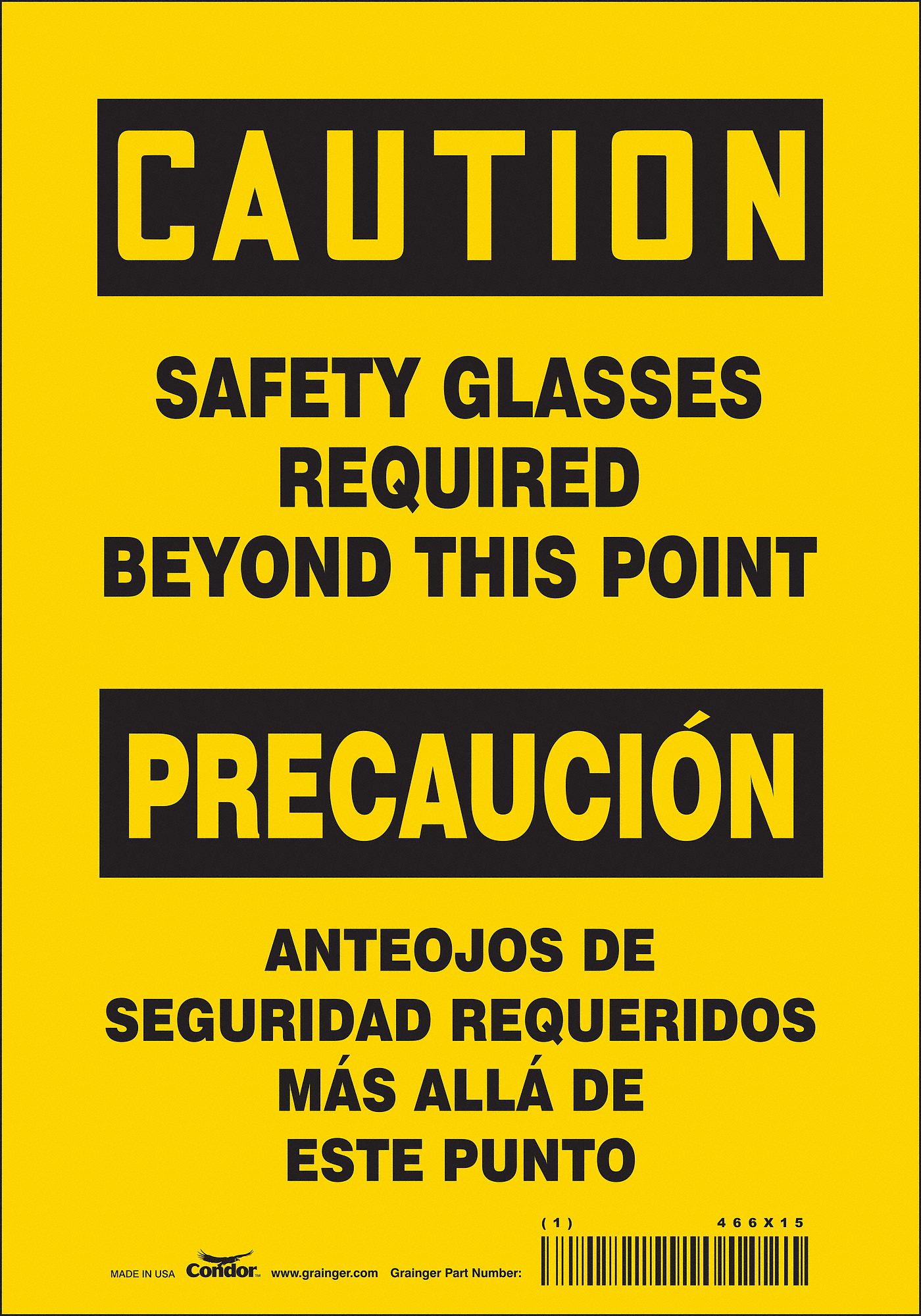 Safety Sign: Vinyl, Adhesive Sign Mounting, 10 in x 7 in Nominal Sign Size, Not Retroreflective