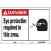 Danger: Eye Protection Required In This Area. Signs