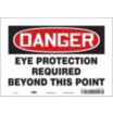 Danger: Eye Protection Required Beyond This Point Signs