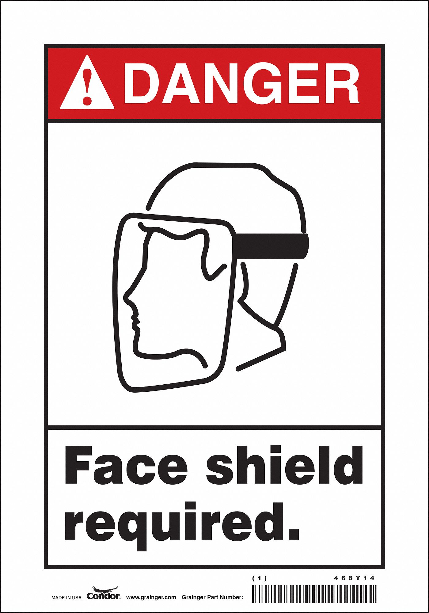 Vinyl, Adhesive Sign Mounting, Safety Sign - 466Y14|466Y14 - Grainger