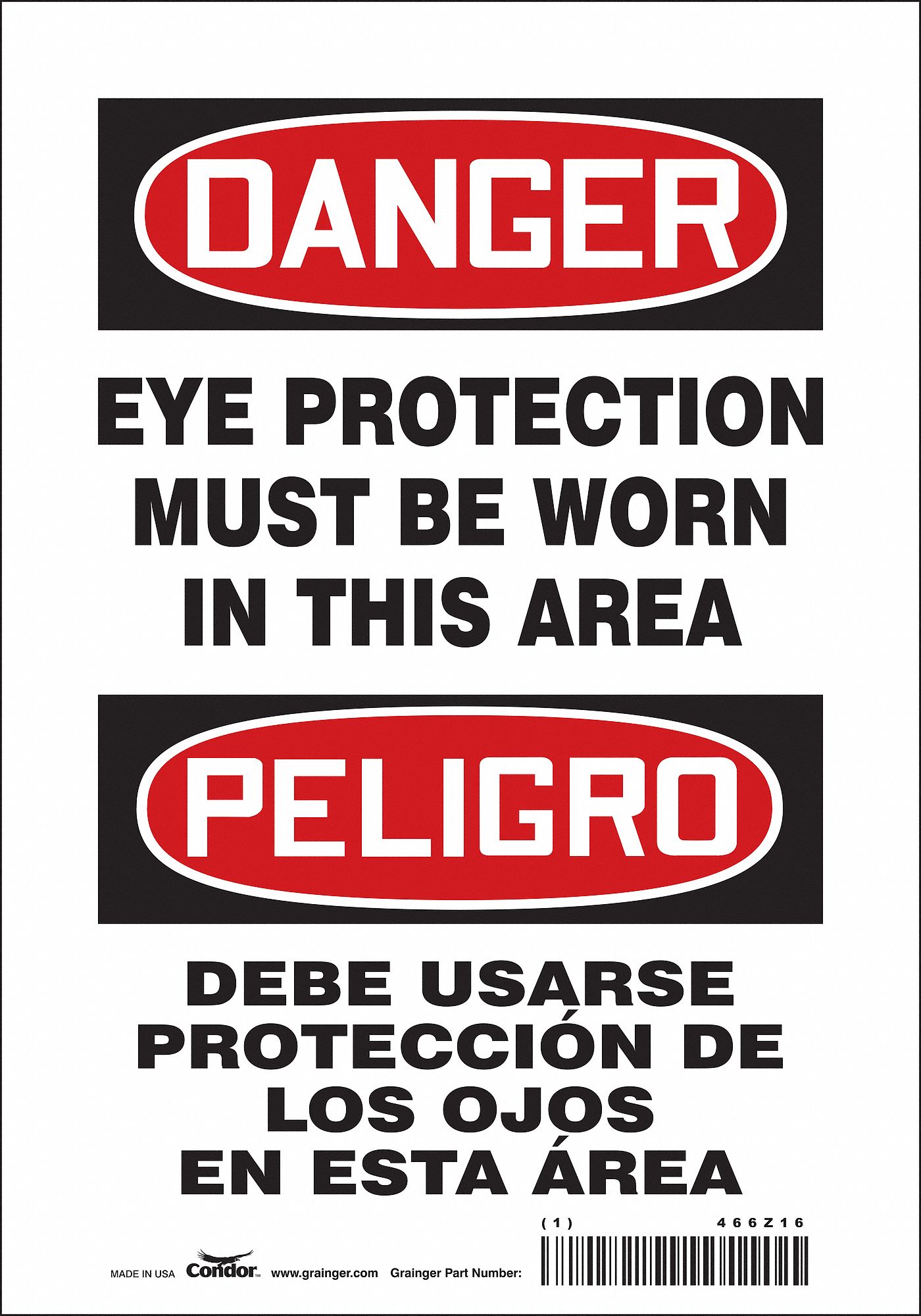 Safety Sign: Vinyl, Adhesive Sign Mounting, 10 in x 7 in Nominal Sign Size, Not Retroreflective