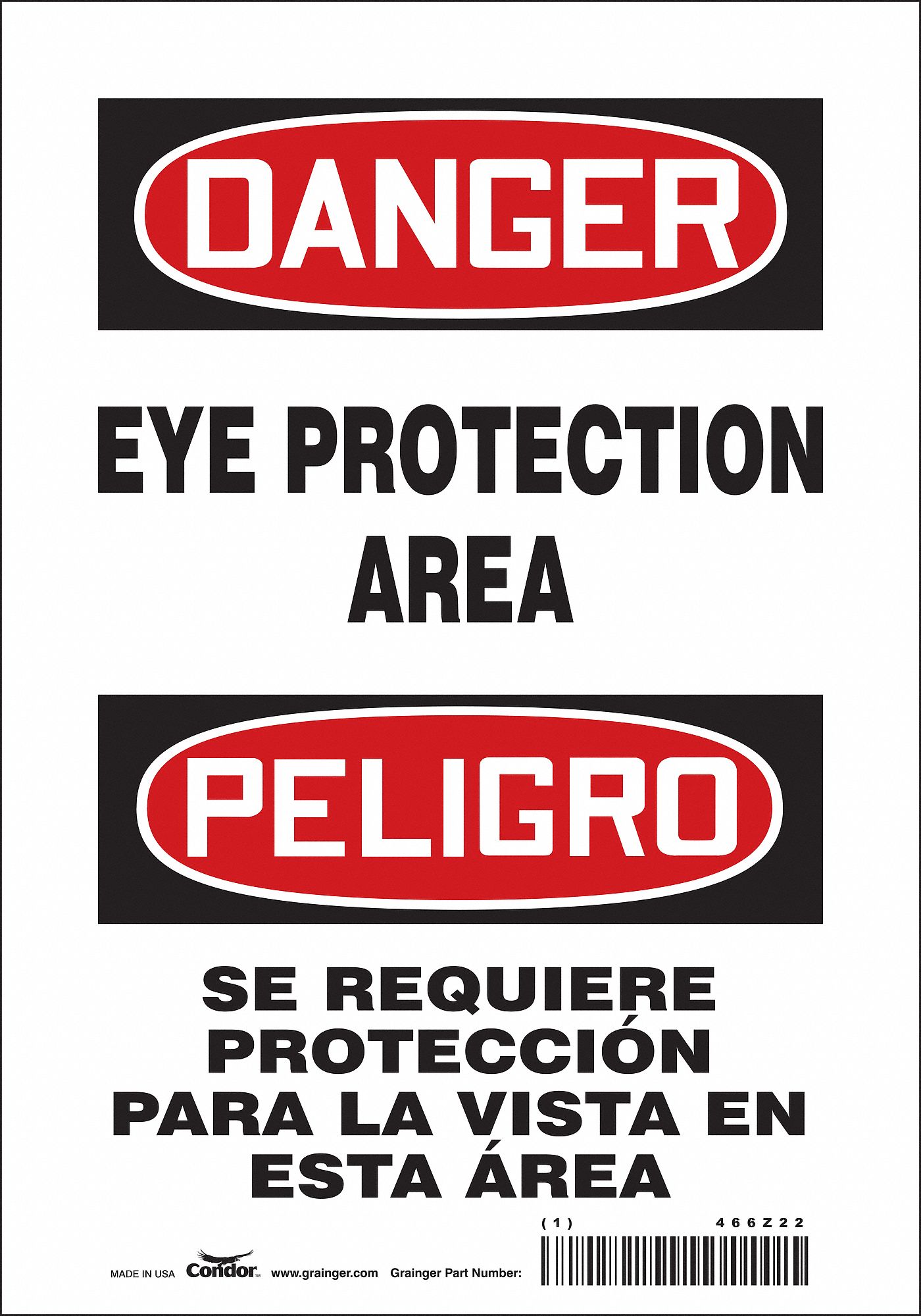 Safety Sign: Vinyl, Adhesive Sign Mounting, 10 in x 7 in Nominal Sign Size, Not Retroreflective