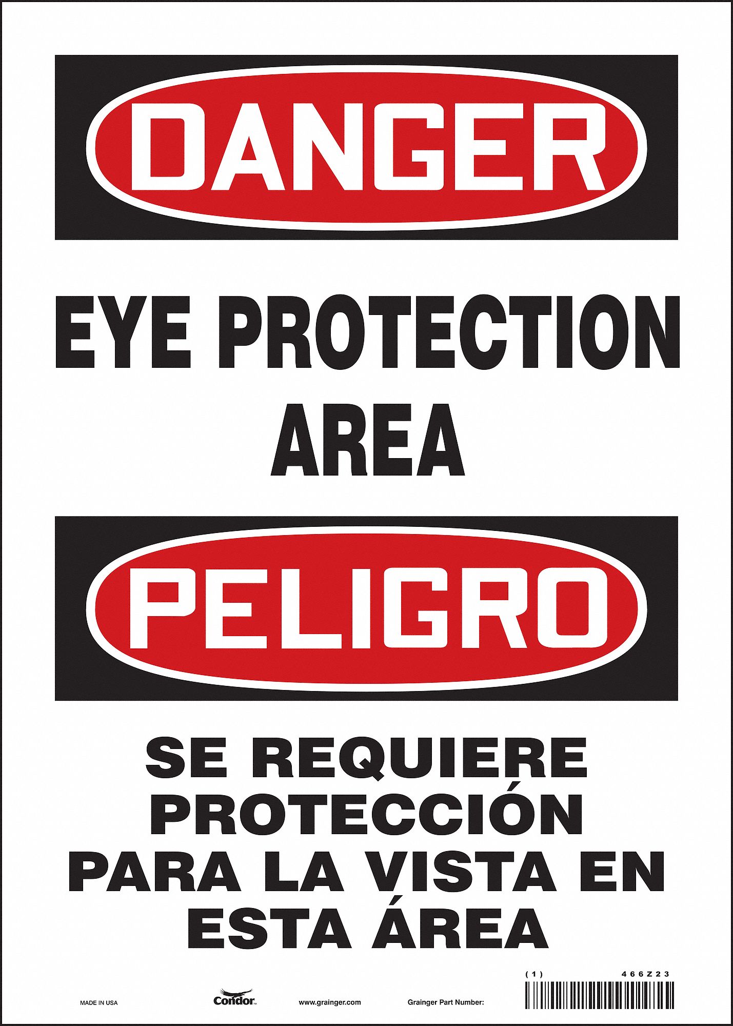 Safety Sign: Vinyl, Adhesive Sign Mounting, 14 in x 10 in Nominal Sign Size, Not Retroreflective