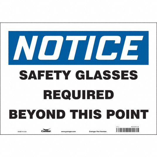 Vinyl, Adhesive Sign Mounting, Safety Sign - 466Z32|466Z32 - Grainger