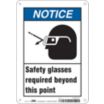 Notice: Safety Glasses Required Beyond This Point Signs