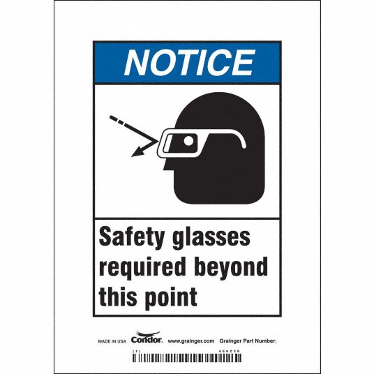 Vinyl, Adhesive Sign Mounting, Safety Sign - 466Z39|466Z39 - Grainger