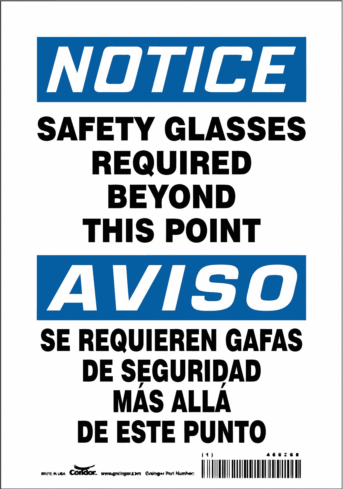 Safety Sign: Vinyl, Adhesive Sign Mounting, 10 in x 7 in Nominal Sign Size, Not Retroreflective