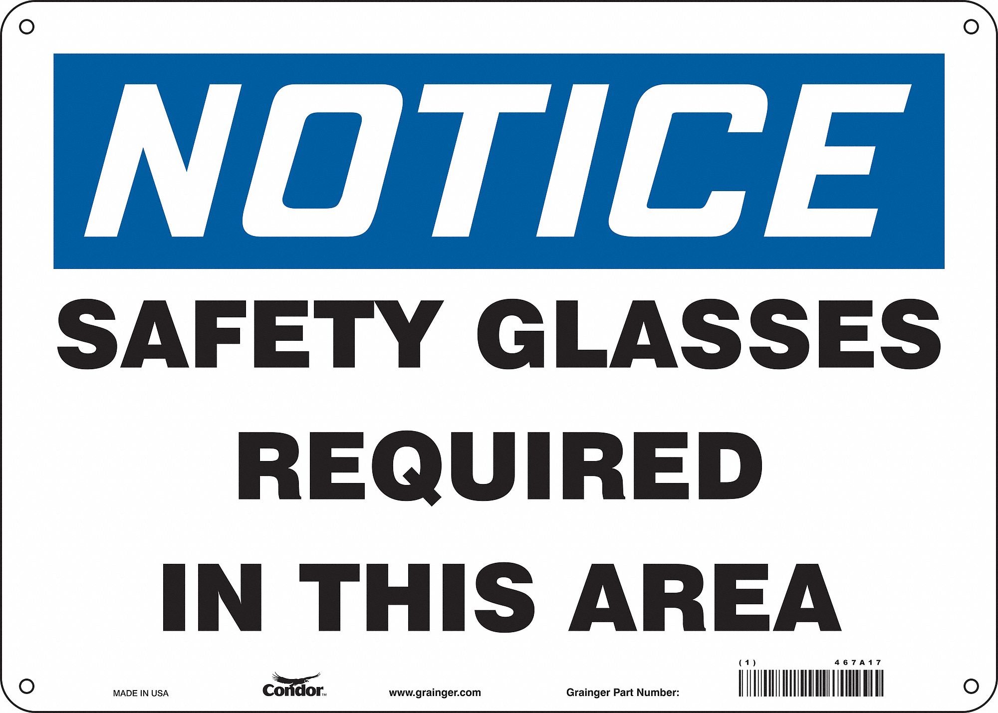 PANNEAU SECURITE,10PO X 14PO,POLYETHYLEN