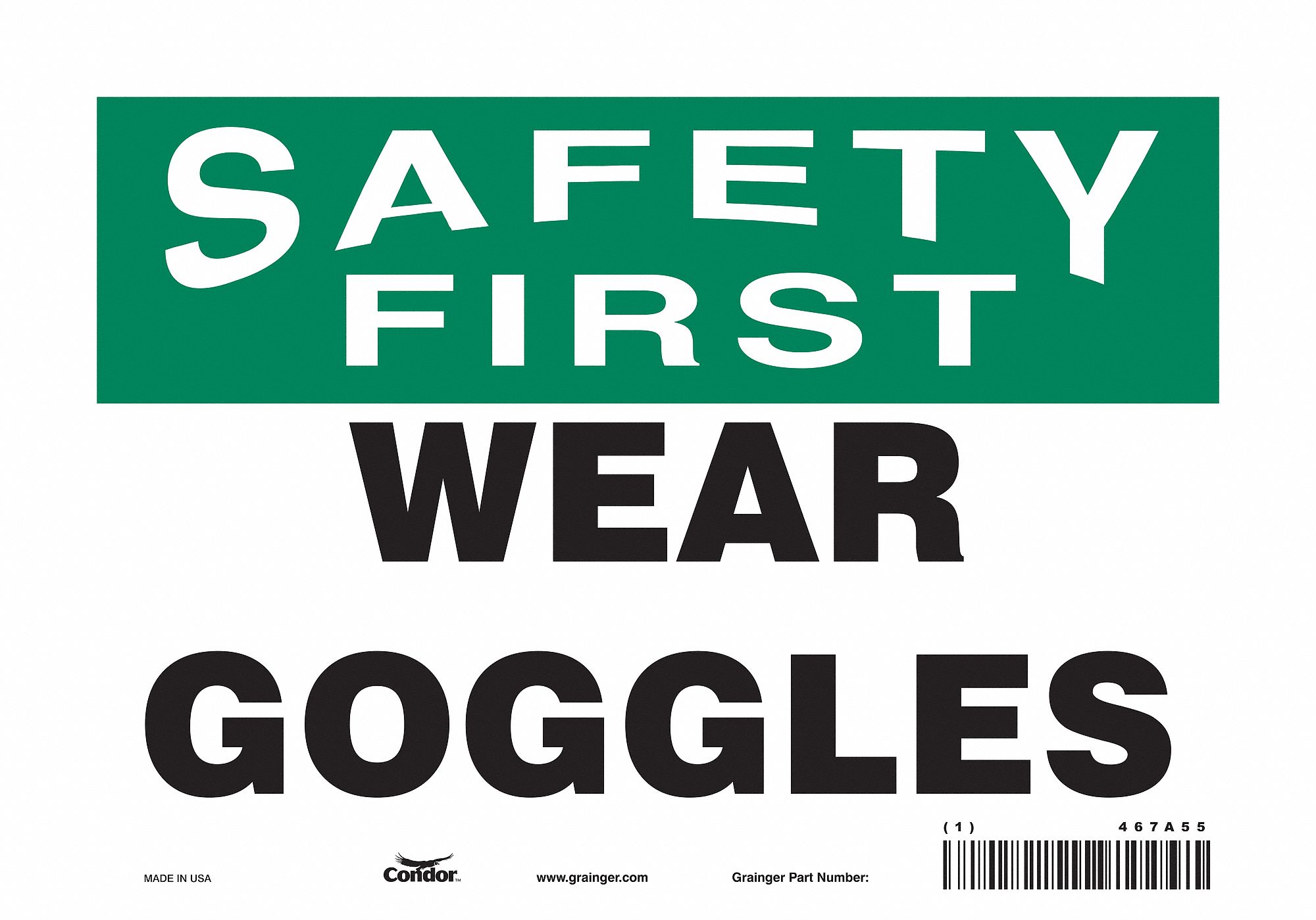 Safety Sign: Vinyl, Adhesive Sign Mounting, 7 in x 10 in Nominal Sign Size, Not Retroreflective