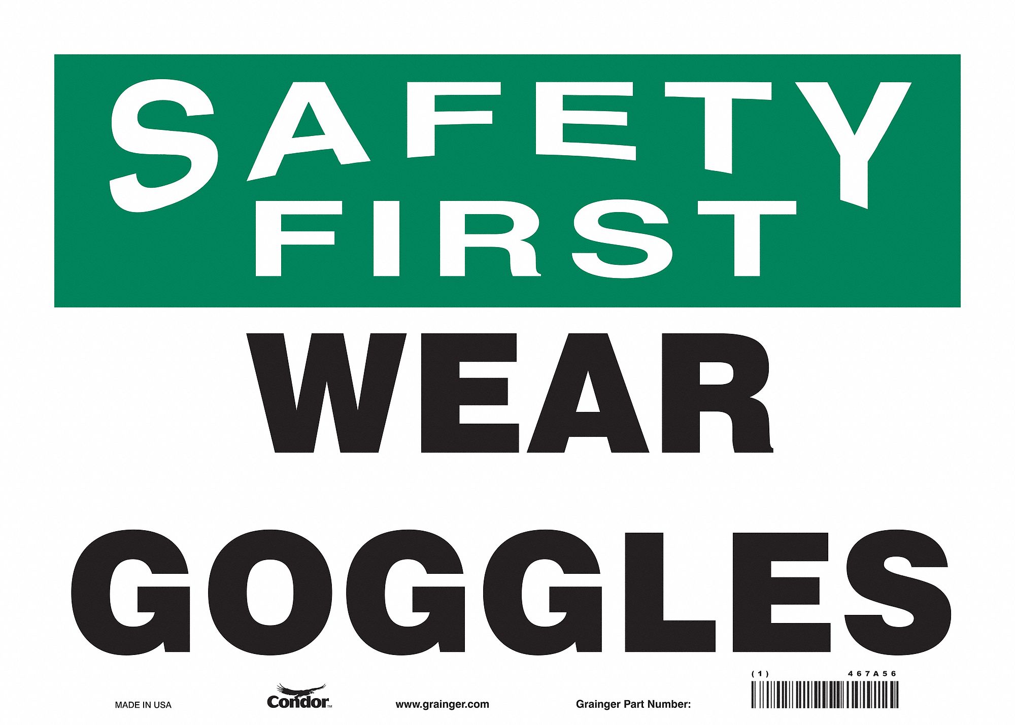 Safety Sign: Vinyl, Adhesive Sign Mounting, 10 in x 14 in Nominal Sign Size, Not Retroreflective