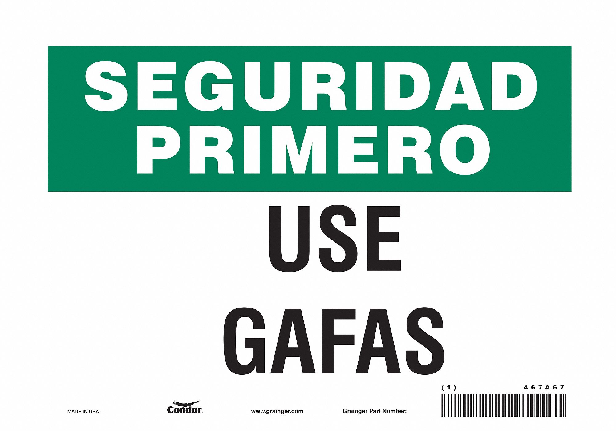 Safety Sign: Vinyl, Adhesive Sign Mounting, 7 in x 10 in Nominal Sign Size, Not Retroreflective