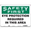 Safety First: Eye Protection Required In This Area Signs