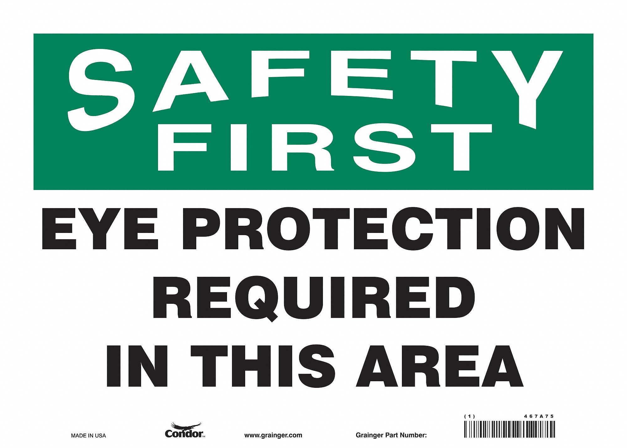 Safety Sign: Vinyl, Adhesive Sign Mounting, 10 in x 14 in Nominal Sign Size, Not Retroreflective