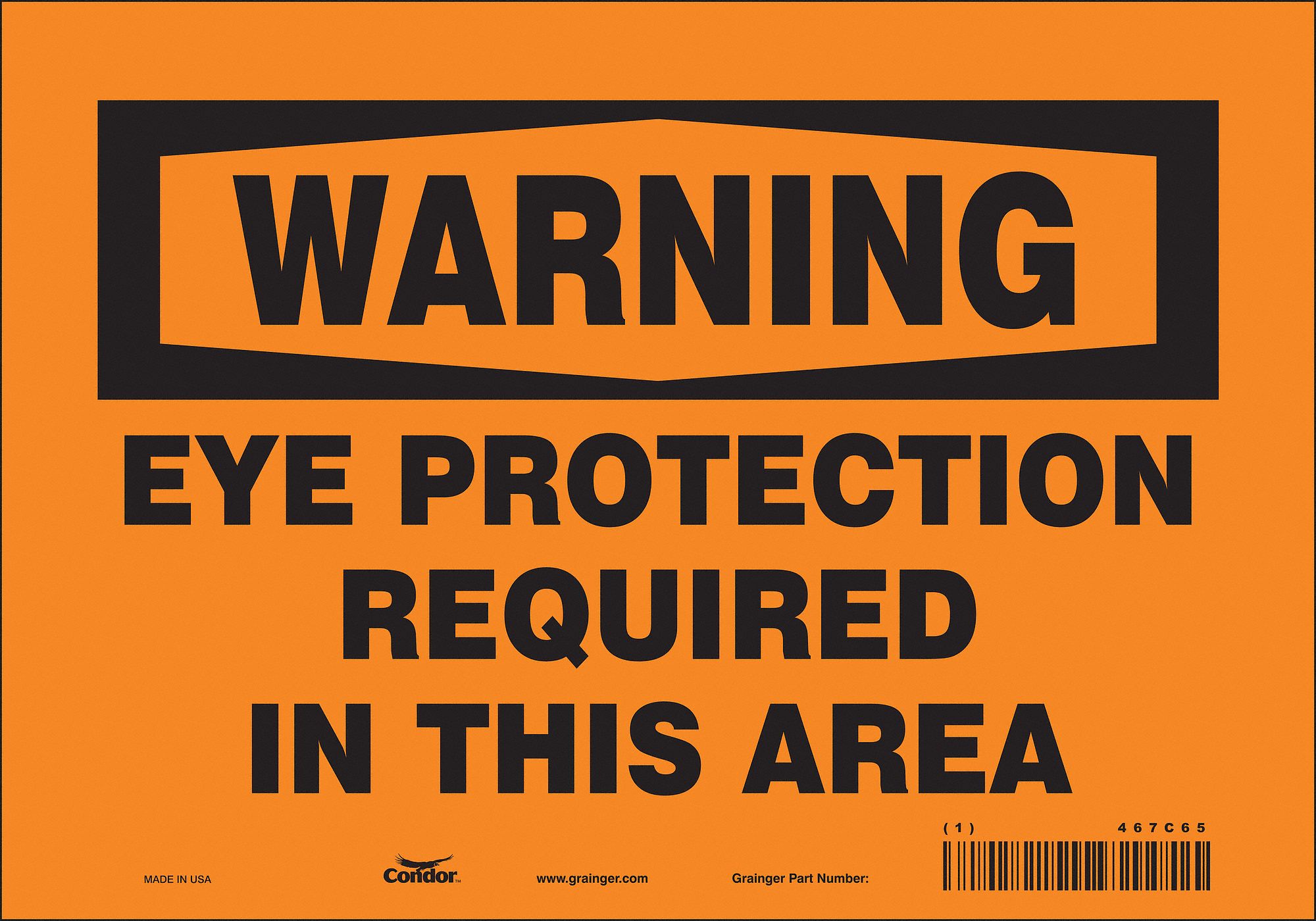 Safety Sign: Vinyl, Adhesive Sign Mounting, 7 in x 10 in Nominal Sign Size, Not Retroreflective