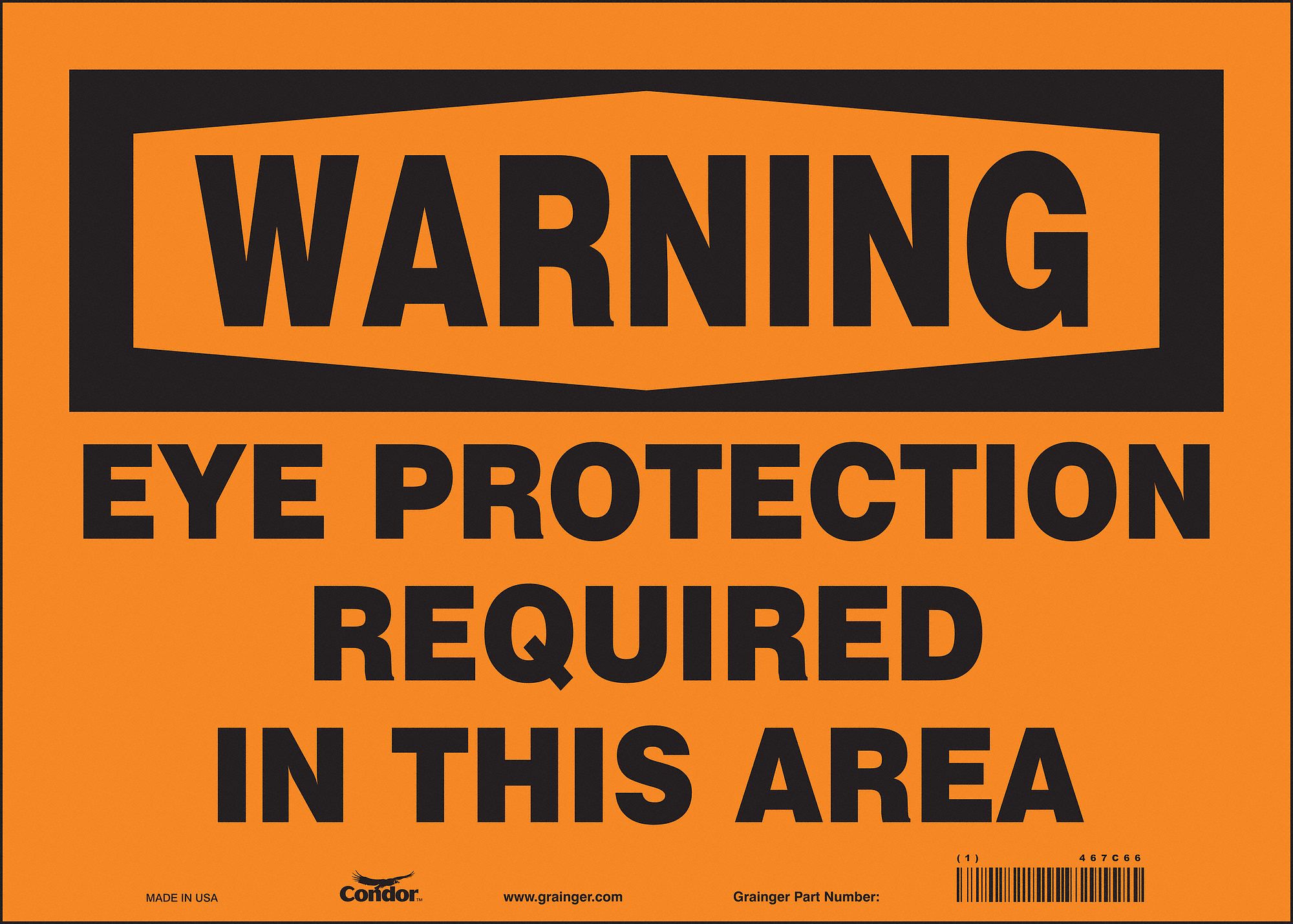 Safety Sign: Vinyl, Adhesive Sign Mounting, 10 in x 14 in Nominal Sign Size, Not Retroreflective