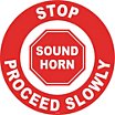 Stop Sound Horn Floor Signs image