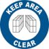 Keep Area Clear Floor Signs