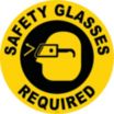 Safety Glasses Required Floor Signs