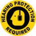 Hearing Protection Required Floor Signs