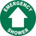 Emergency Shower Floor Signs