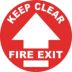 Keep Clear Fire Exit Floor Signs