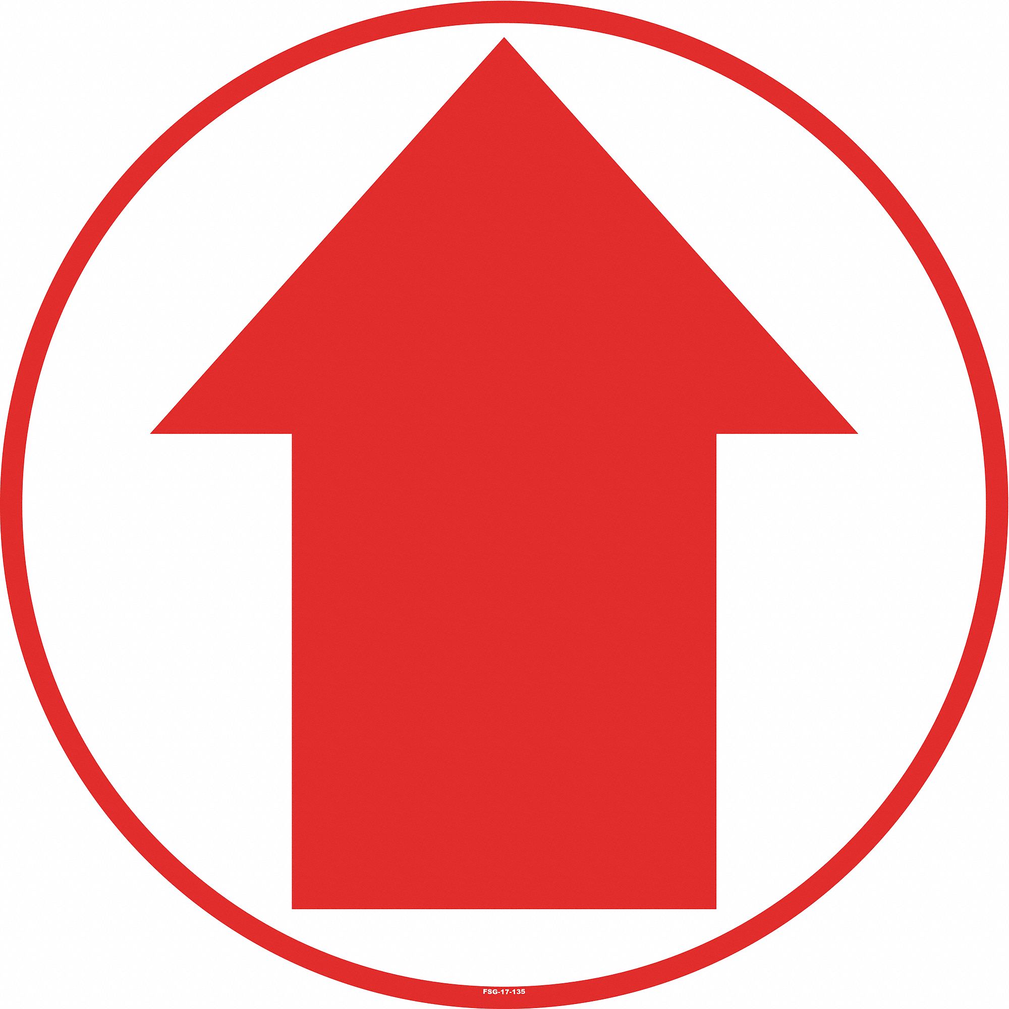 Anti-Slip Floor Sign: Vinyl, Adhesive Sign Mounting, 17 in x 17 in Nominal Sign Size, 0.012 in Thick