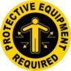 Protective Equipment Required Floor Signs