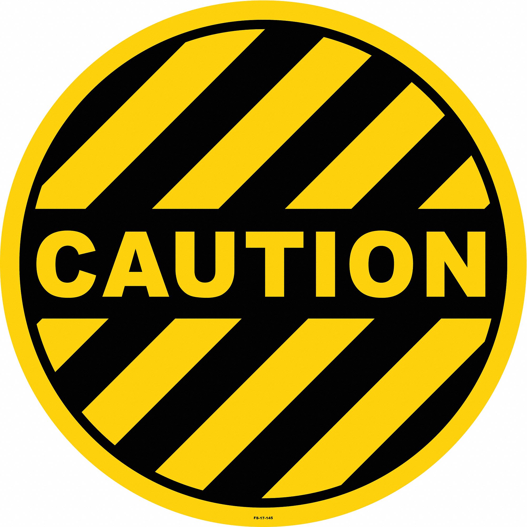 Anti-Slip Floor Sign: Vinyl, Adhesive Sign Mounting, 17 in x 17 in Nominal Sign Size, 0.012 in Thick