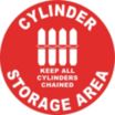 Cylinder Storage Area Floor Signs
