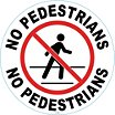 No Pedestrians Floor Signs image