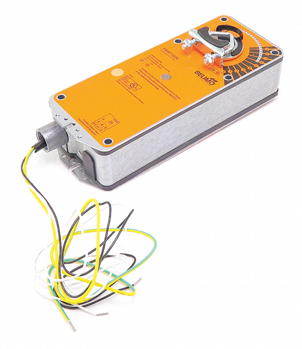 Fire and Smoke Actuator: Fire and Smoke Dampers, On/Off, Spring Return, 180 in-lb, 120V AC