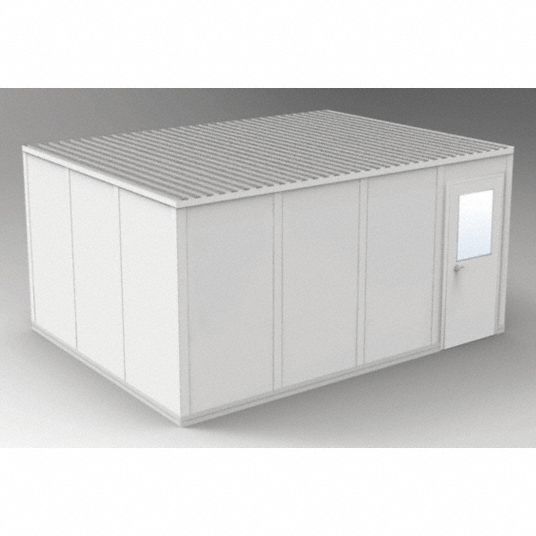 PORTA-FAB Modular In-Plant Office: 16 ft x 12 ft x 8 ft, 4 Walls, Vinyl ...