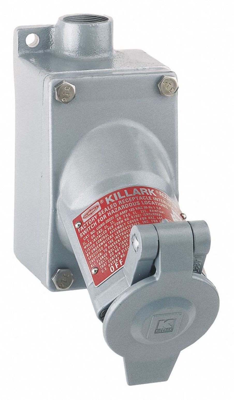 Receptacle: 5-20R, 20 A, 125V AC, 2 Poles, 1 Gangs, Aluminum